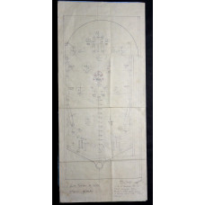 Original Playfield Layout for 1957 Williams Gay Paree - Signed